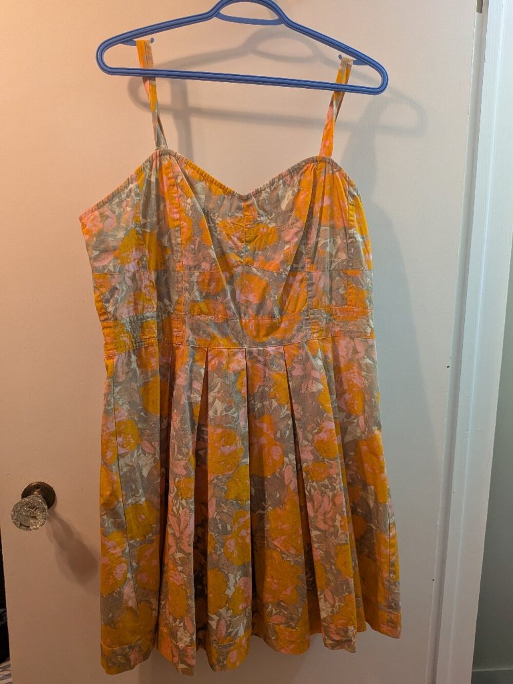 2X Jessica Simpson Yellow Floral Dress